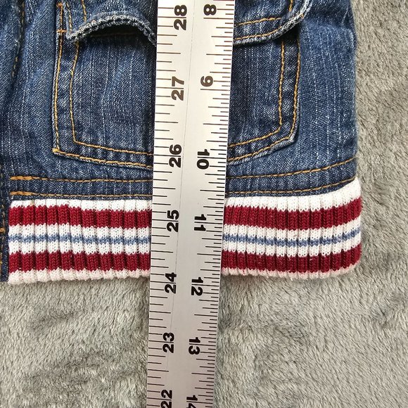 Guess Baby Jacket 12M Convertible Denim Embroidered Logo Detachable‎ Sleeves - Picture 9 of 12